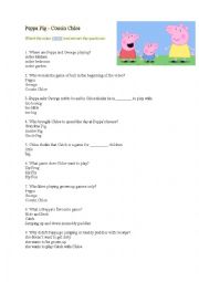 English Worksheet: Peppa Pig. My Cousin Chloe