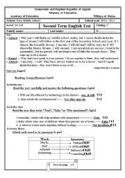 English Worksheet: exam