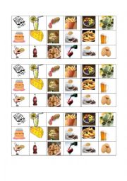 English Worksheet: food & mood cards for my some/any boardgame