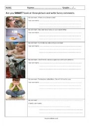 English Worksheet: Pictures Best Comments