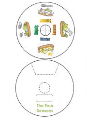 English Worksheet: Season Spinning Wheel