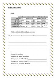 English Worksheet: Reading and writing test