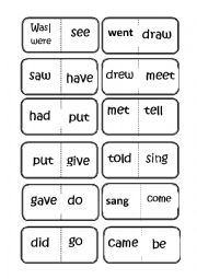 English Worksheet: past simple domino