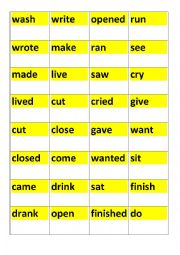 English Worksheet: past simple domino