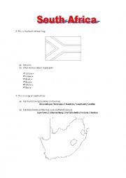 English Worksheet: South Africa: general information