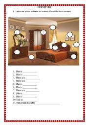 English Worksheet: bedroom furniture