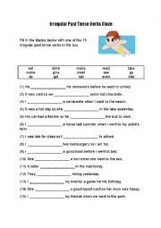 English Worksheet: Irregular Verbs Cloze