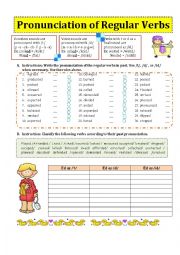 English Worksheet: Pronunciation of Regular Verbs