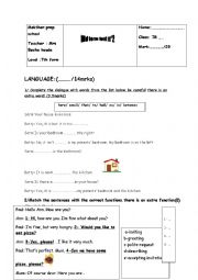 English Worksheet: mid term test n2 for 7th form tunisians students