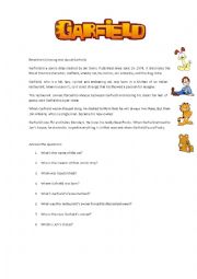 English Worksheet: Garfield