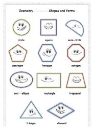 English Worksheet: shapes and forms