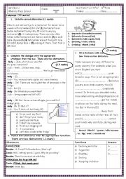 Mid Term Test           8th form