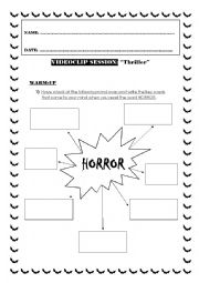 English Worksheet: THRILLER: VIDEOCLIP AND SONG
