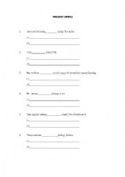 English Worksheet: Present Simple - revision