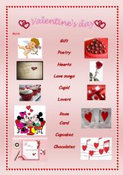 English Worksheet: Valentines day