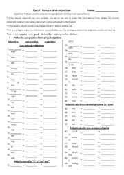 English Worksheet: Comparative Adjective quiz