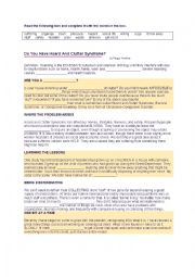 English Worksheet: Hoard and Clutter