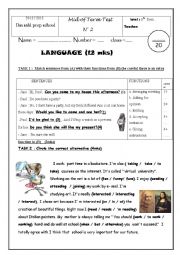 English Worksheet: 8TH MID OF TERM TEST 2 