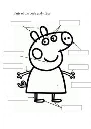 English Worksheet: Peppa Pigs body