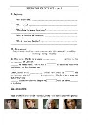 English Worksheet: Merlin study