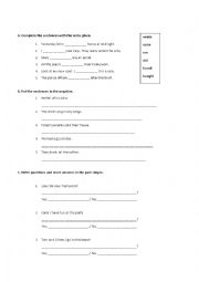 Simple Past worksheet