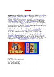English Worksheet: tom and jerry story
