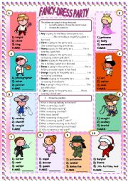 English Worksheet: Fancy-dress Party