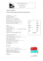 English Worksheet: song activity - eating disorders