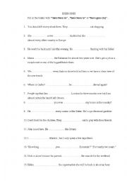 English Worksheet: Special cases (have been in/to) have gone to