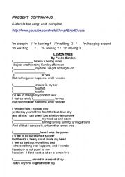 English Worksheet: Lemon tree