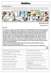 English Worksheet: hobbies 