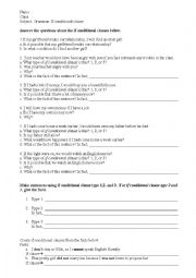 English Worksheet: If clause exercise
