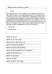 English Worksheet: an email from Sarah!