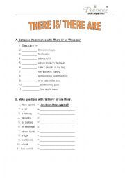 English Worksheet: There/ There are