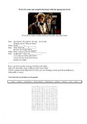 English Worksheet: Clothing and Fashion