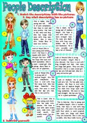 English Worksheet: People Description