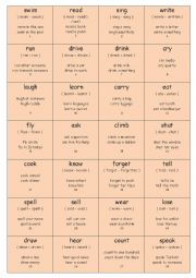 English Worksheet: Vocabulary Cards WITH COLLOCATIONS Elementary Set 1 (Verbs 1) 