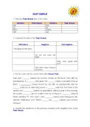 English Worksheet: Past Simple