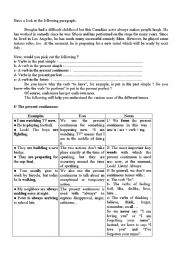 English Worksheet: present simple or present progressive theory