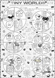 English Worksheet: TINY WORLDS