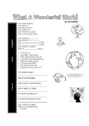 English Worksheet: What A Wonderful World [Louis Amstrong] - Song