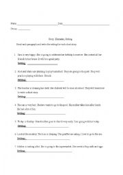English Worksheet: Setting Worksheet