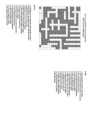 English Worksheet: English Vocabulary Crossword Activity