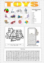 English Worksheet: toys