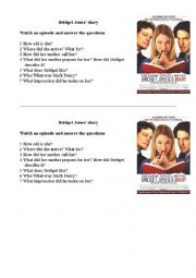 English Worksheet: bridget jones diary