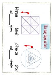 English Worksheet: How many shape are there?