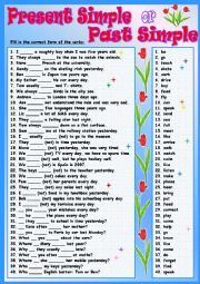 English Worksheet: Present Simple or Past Simple