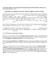 English Worksheet: language exercises