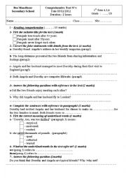 English Worksheet: devoir de synthese