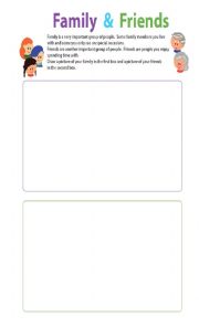 English Worksheet: Family and Friends